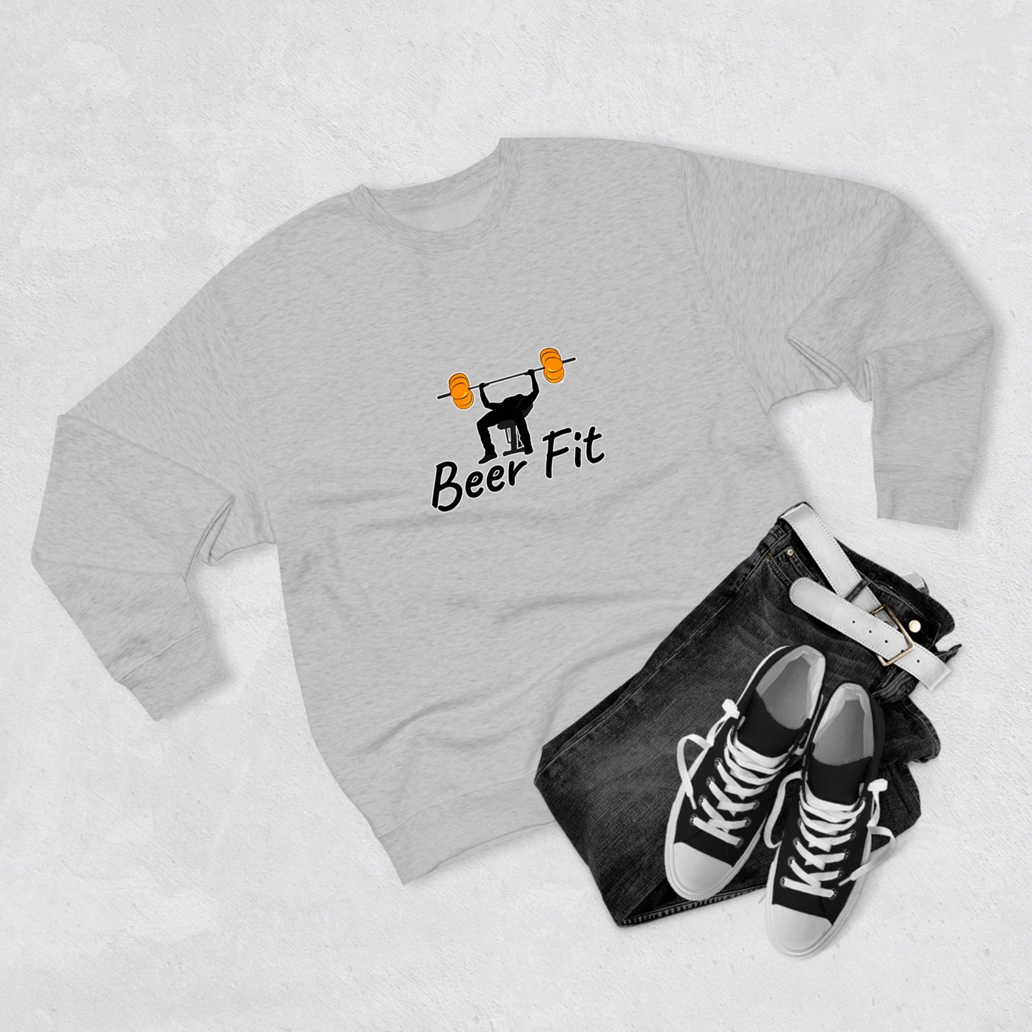 Beer Fit Pumpkin Premium Crewneck Sweatshirt