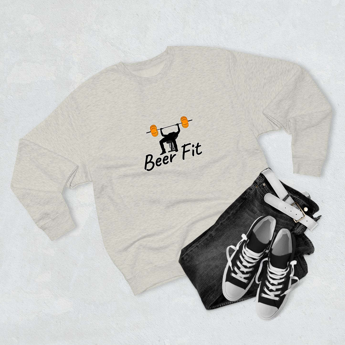 Beer Fit Pumpkin Premium Crewneck Sweatshirt