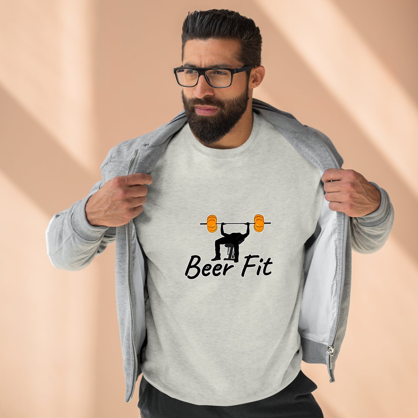 Beer Fit Pumpkin Premium Crewneck Sweatshirt