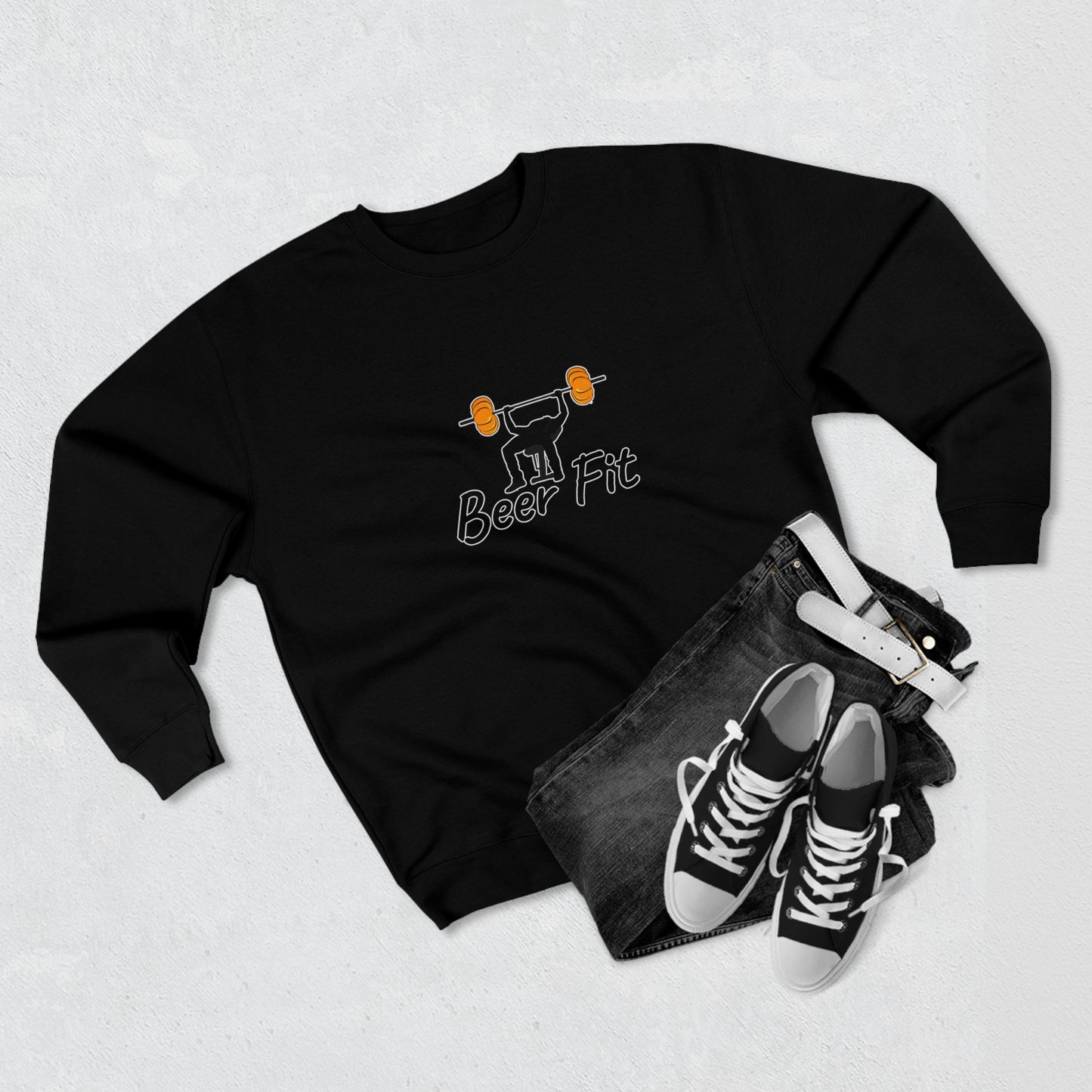 Beer Fit Pumpkin Premium Crewneck Sweatshirt